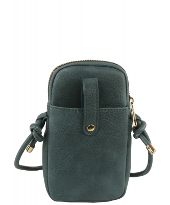 Front Pocket Crossbody Bag Cell Phone Purse LMS204 BLUE